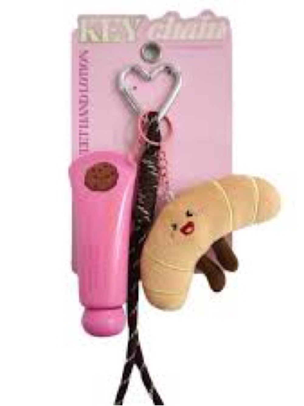 Simple Pleasures croissant key chain with cocoa biscuit lotion